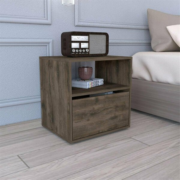 Depot E-Shop Canadian Nightstand, Dark Brown DE-MBW7946